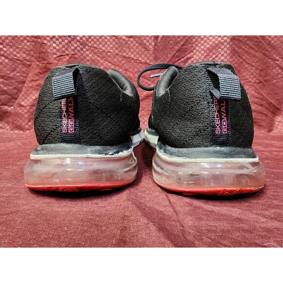 Skechers Bundle D'Lux Walker Black Pink Stretch Fit Slip Go Walk Air Dynamic - Picture 4 of 16